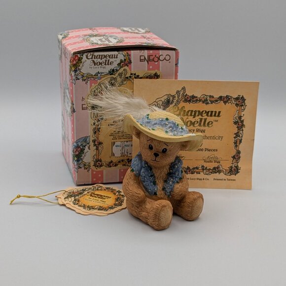 Chapeau Noelle "Forget-Me-Not" Nancy Bear with Flowers (171670) 1995 - Picture 2 of 10